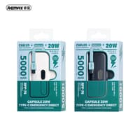 REMAX RPP-77 Capsule Series 20W Powerbank 5000mAh with iPhone Cable Quick Charge, Black – Bild 3