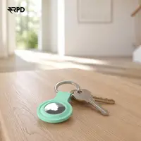 Étui de protection AirTag - RPD Housse en silicone souple avec anneau porte-clés, Vert – Bild 5