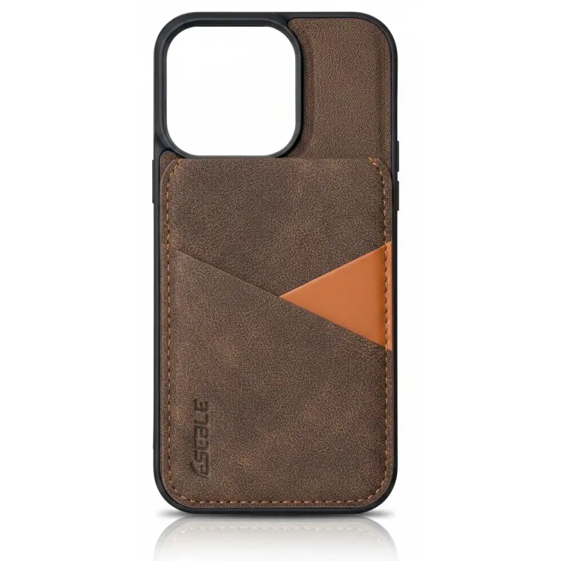 iPhone 16 Pro - 2in1 Magnet Wallet Case with card compartment, dark brown