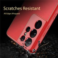 Samsung Galaxy S21 Ultra - DUX DUCIS Yolo Case, Kunstleder & TPU, Rot/Gold – Bild 5