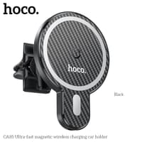 Hoco CA85 Ultra-fast magnetic wireless charging car holder, black – Bild 1
