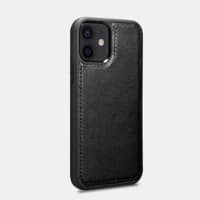 iPhone 12 Mini - iCarer Haixing Series Flipcase Genuine Leather Black (WMI1212-BK) – Bild 3