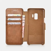 Samsung Galaxy S9 - iCarer 2-in-1 Abnehmbares Flip Case, Echtleder, Rot – Bild 2