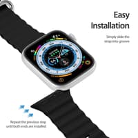 Apple Watch - DUX OceanWave Version Strap - 42mm/44mm/45mm/46mm(10.Gen)/49mm, Black – Bild 7