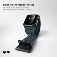 RPD Magnos Cinturino Magnetico Nylon per Apple Watch 38/40/41/42mm - Verde Foresta – Bild 3