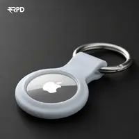 Étui de protection AirTag - RPD Housse en silicone souple avec anneau porte-clés, Bleu clair – Bild 4