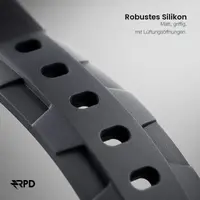 RPD Lattice Silikonarmband Karo-Muster für Apple Watch 38/40/41/42mm - Dunkelgrau – Bild 2
