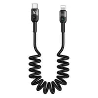 McDodo - Cavo a spirale da Lightning a USB-C, 1,8 m, nero – Bild 2
