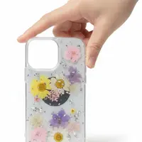 iPhone 13/14/15 - Hülle mit echten Blumen und silbernen Akzenten, mehrfarbig – Bild 2