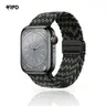 RPD Magnos Magnet Armband Nylon Geflochten für Apple Watch 44/45/46/49mm - W-Muster Schwarz/Grün