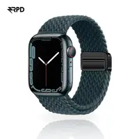 RPD Magnos Magnet Armband Nylon Geflochten für Apple Watch 44/45/46/49mm - Regenwaldgrün – Bild 1