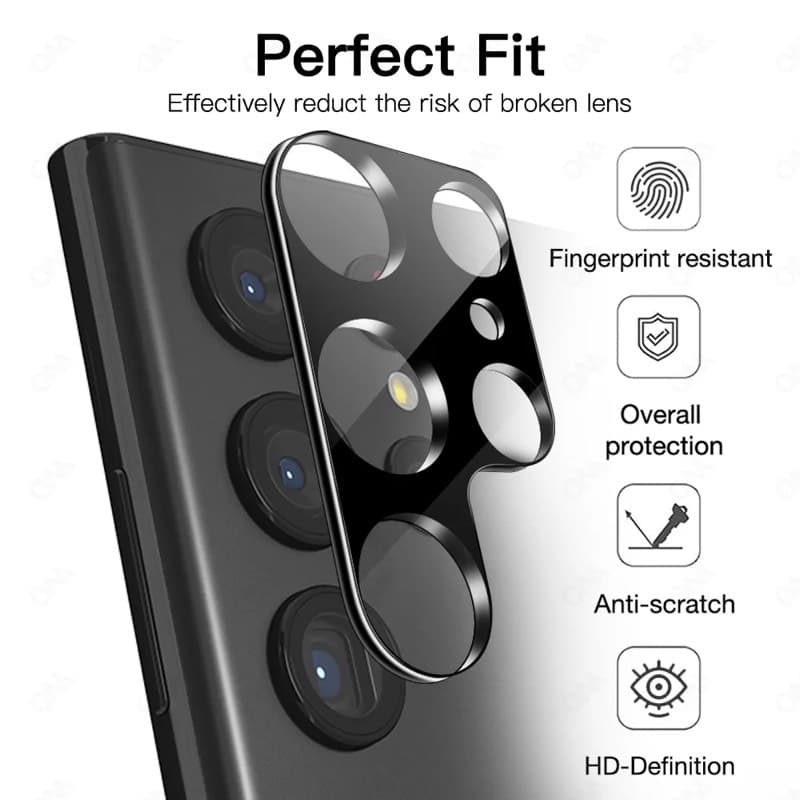 Samsung Galaxy S25 Ultra - Tempered Glas / Panzerglas Rückkamera - vollflächig schwarz – 4