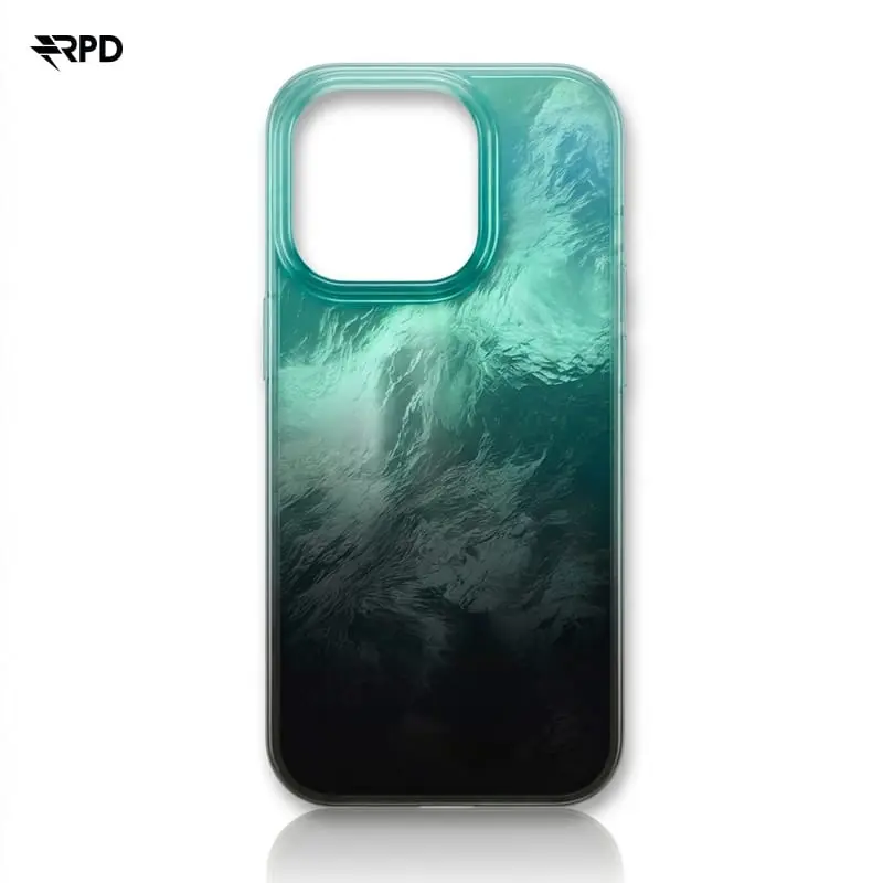 iPhone 16 Pro - Custodia Aurora Gradient Northern Lights, verde scuro