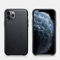 iPhone 11 Pro Max - iCarer coque arrière en cuir véritable noir (RIX1120-BK) – Bild 1