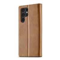 Samsung Galaxy S26 Ultra - LC.IMEEKE Wallet case with 3 card slots & magnetic closure, light brown – Bild 5