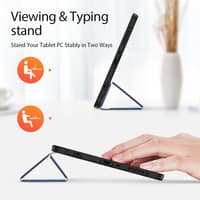 Samsung Galaxy Tab S8/S7 - Dux Ducis Domo Series, aufstellbares Flip-Etui, blau – Bild 7