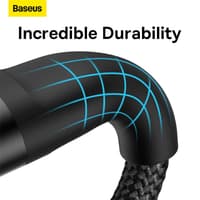 Baseus Flash Series Ⅱ One-for-three Fast Charging Cable Type-C to M+L+C 100W 1.5m schwarz (CASS030201) – Bild 6