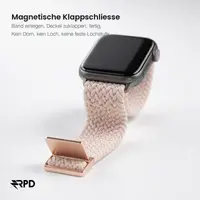 RPD Magnos Cinturino Magnetico Nylon per Apple Watch 44/45/46/49mm - Rosa Polare – Bild 3