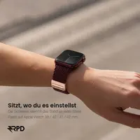 RPD Magnos Bracelet Magnétique Nylon Tressé pour Apple Watch 38/40/41/42mm - Bordeaux – Bild 4