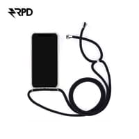 iPhone 17- Cell phone chain / necklace - Transparent with practical black strap – Bild 1
