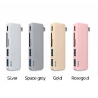 WIWU USB Type C 5in1 Hub T6, rose gold – Bild 1