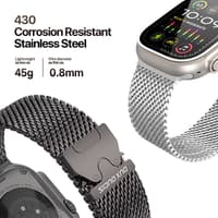 Apple Watch - DUX Milanese Air Version Strap - 42mm/44mm/45mm/46mm(10.Gen)/49mm, Gris – Bild 5