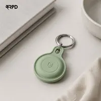 AirTag Keychain - RPD Silicone Case with Shield Emblem, Green – Bild 2