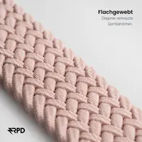 RPD Vela Cinturino Sport Nylon Intrecciato Parachute per Apple Watch 38/40/41/42mm - Rosa Sabbia – Bild 2