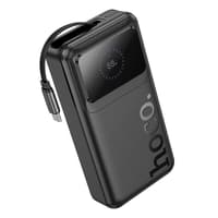 Hoco Q41 Powerbank 20000mAh mit Teleskopkabel (1xUSB-C) und Display, 22.5W+PD20W, schwarz – Bild 1
