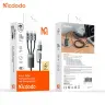 McDodo - 6-in-1 Transparent Cable, USB-A + USB-C to USB-C + Lightning + Micro-USB, 1.2m, Schwarz