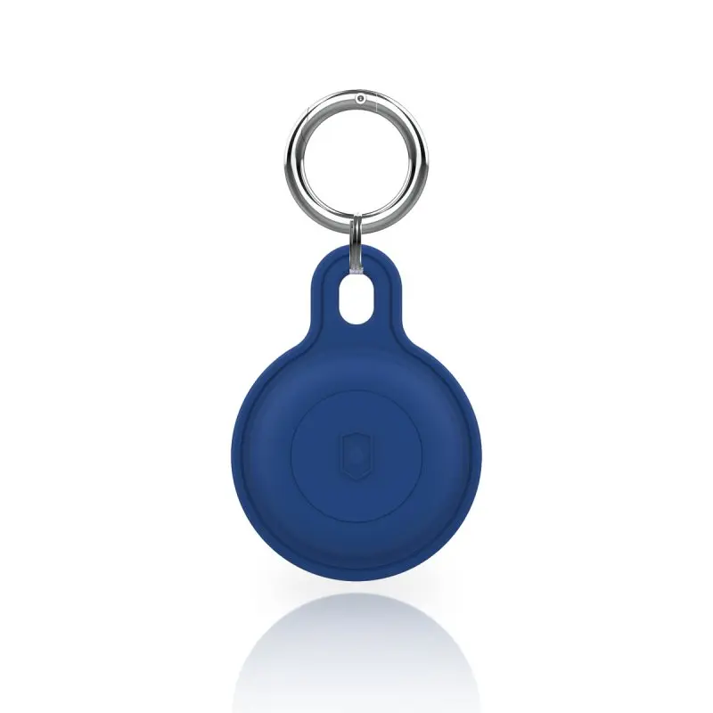 AirTag Schlüsselanhänger - RPD Silikon Case mit Schutzschild-Emblem, Dunkelblau