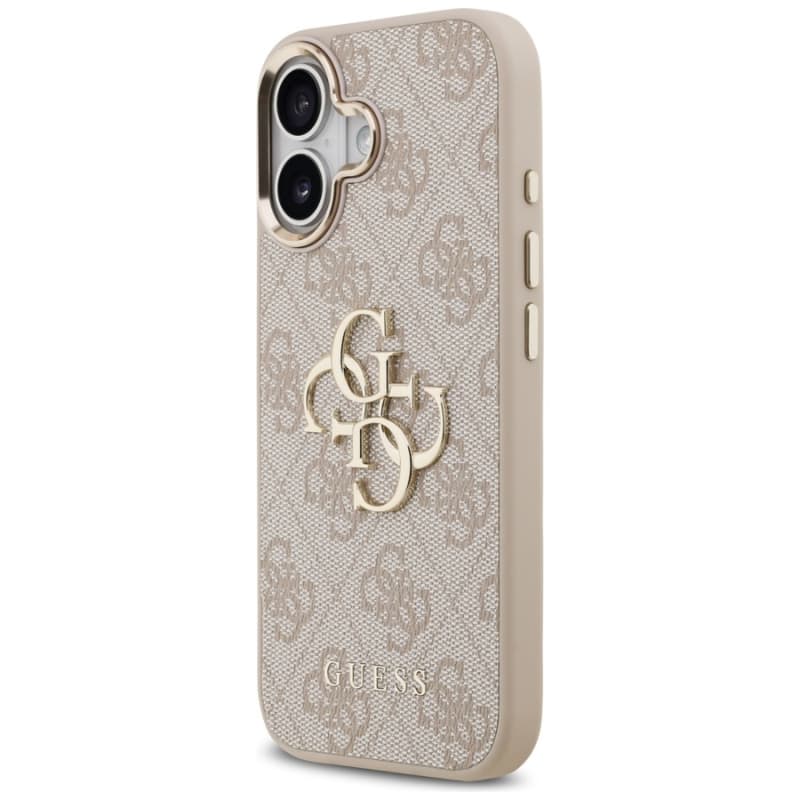 iPhone 17 - Guess Metal Logo Gold Case, Pink GUHCP17S4GMGCPI – 2