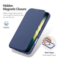 iPhone Air - DUX Ducis Skin X Pro Series Flip Case, Cases (front & back), Blue with MagStand – Bild 6