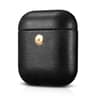 AirPods 1/2 Case - iCarer Genuine Crazy Horse Leather Black (IAP041-BK)