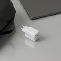 Belkin - BoostCharge Pro GaN 2x USB-C Charger 65W + USB-C to USB-C Cable 2m, White – Bild 4