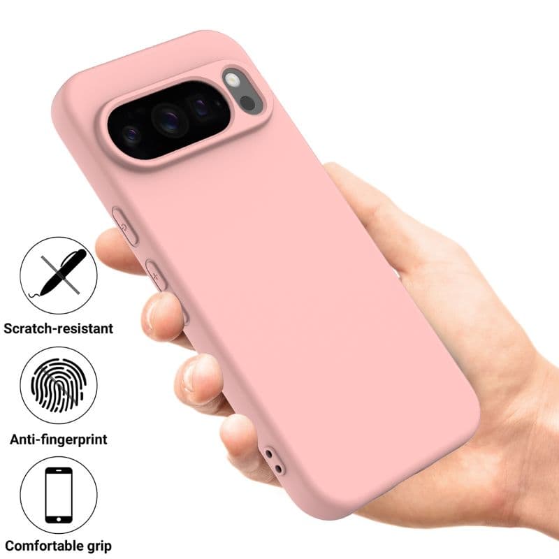 Google Pixel 10 Pro XL - Silikon Schutzhülle, Rosa – 4