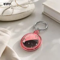 Porte-clés AirTag - RPD Coque TPU déperlante, transparente, Rouge – Bild 2