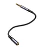 Joyroom - SY-A09 Audio-Transfer Serie AUX-Verlängerungskabel (3,5mm Stecker zu 3,5mm Buchse, 1,2m), Schwarz