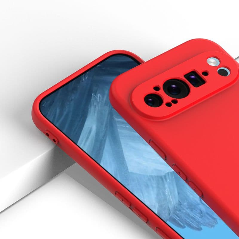 Google Pixel 9 Pro - Silikonhülle, rot – 3