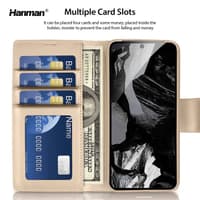 Google Pixel 10 Pro XL - Hanman Mill Flip Case mit 3 Kartenfächern, gold – Bild 3