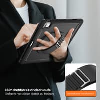 iPad Pro 13” (M4, 2024) - RPD - HEX-S FE, Rugged TPU Case mit Handstrap, schwarz – Bild 8