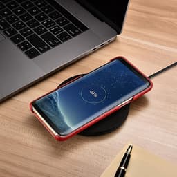 Samsung Galaxy S9 - Étui iCarer 2 en 1 à rabat détachable, cuir véritable, rouge – Bild 3