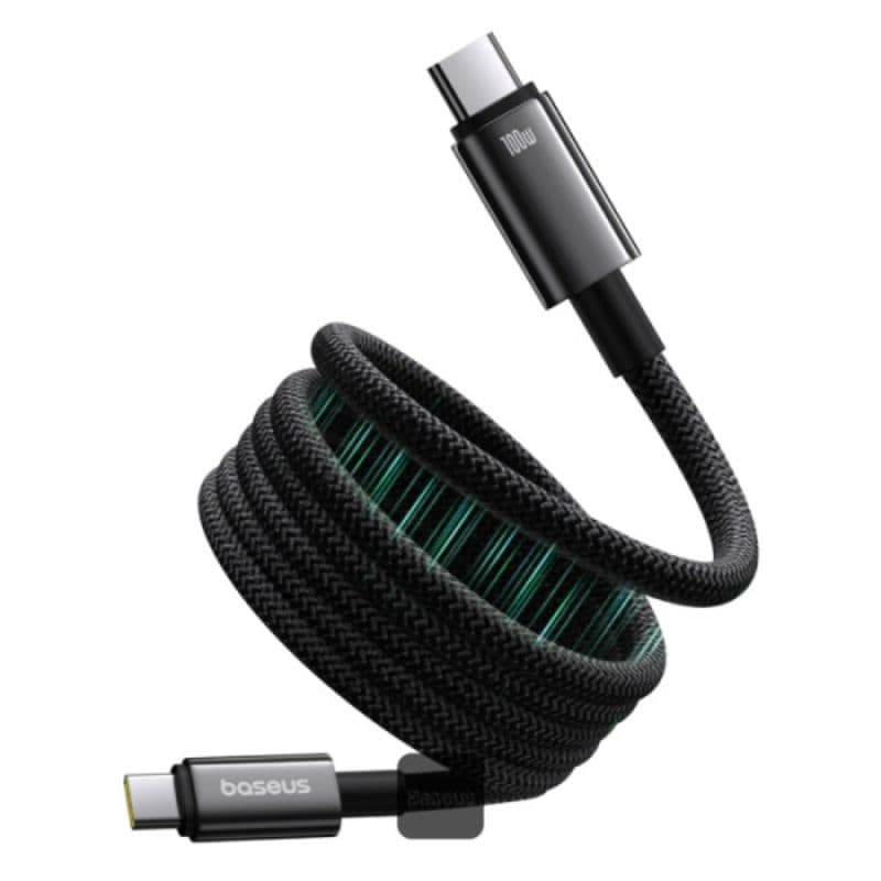 Baseus - Tungsten Gold (USB-C auf USB-C), 100W, 1m, schwarz