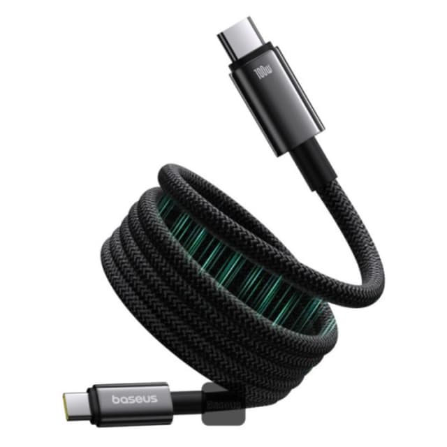Baseus - Tungsten Gold (USB-C vers USB-C), 100W, 1m, noir