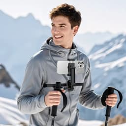 Hoco - Campo K30 neck holder with phone clip for portrait/landscape format, black – Bild 9