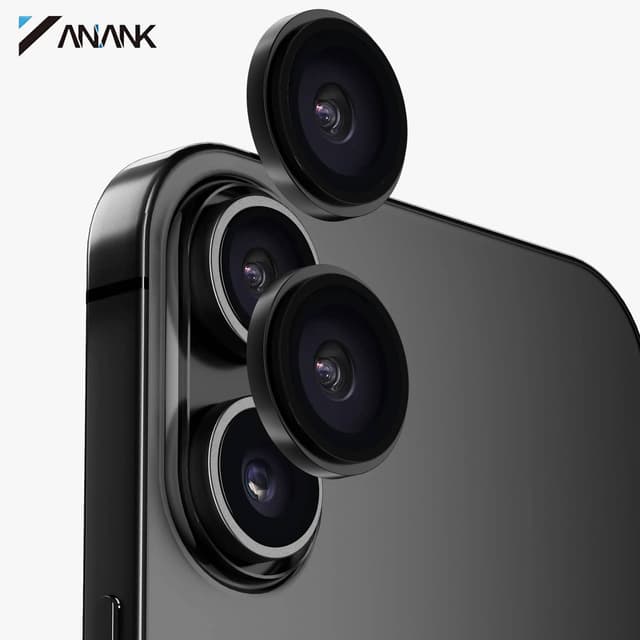 ANANK iPhone 17 - Rear camera armored glass - 99AR+ Corning Glass, Dual Lens protection, black