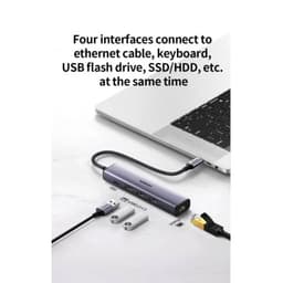 Ugreen - USB-C to USB3.0 Ethernet Adapter 1000 Mbps (CM475 / 20932), gray/black – Bild 4