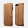 iPhone 7 Plus / 8 Plus - iCarer étui en cuir véritable détachable 2 en 1 Mobile Phone Wallet Folio marron
