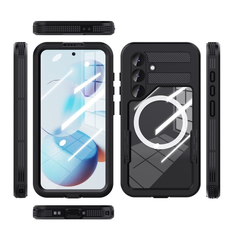 Samsung Galaxy S25 - Redpepper IP68 Mars Series Waterproof Outdoor Case with MagSafe, black – 2