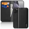 Apple iPhone 16 - DUX Hivo Series Flip Case, black, imitation leather